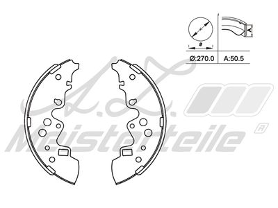 комплект спирачна челюст A.Z. Meisterteile AZMT-44-026-1205