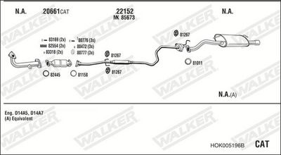 Изпускателна система WALKER HOK005196B
