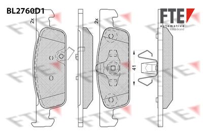 Комплект тормозных колодок, дисковый тормоз FTE 9011095 для RENAULT MODUS
