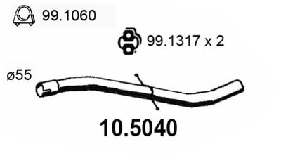 Rura wydechowa ASSO 10.5040