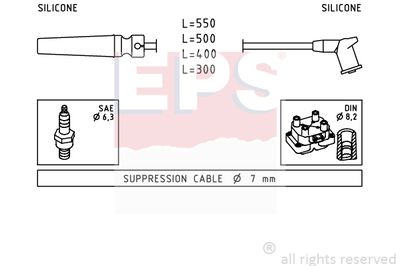 Комплект проводов зажигания EPS 1.501.509 для DAEWOO NUBIRA