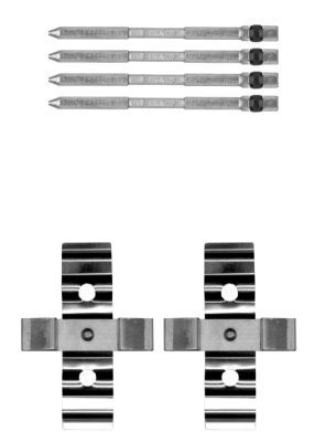 Комплектующие, колодки дискового тормоза HELLA 8DZ 355 205-261 для OPEL CORSA