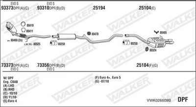 Изпускателна система WALKER VWK026609B