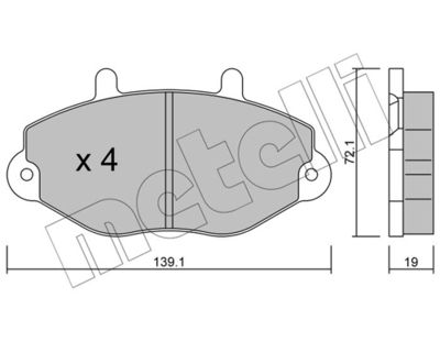 Brake Pad Set, disc brake 22-0195-0