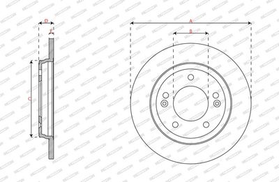 BREMSSCHEIBE FERODO DDF3037C 2