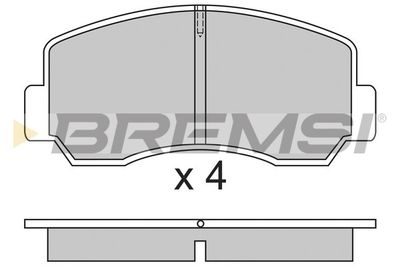 Комплект тормозных колодок, дисковый тормоз BREMSI BP2296 для ASIA MOTORS ROCSTA
