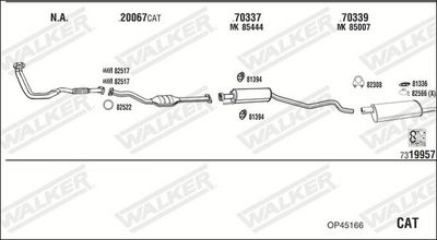 SISTEM DE ESAPAMENT WALKER OP45166