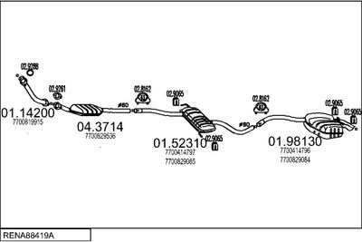 SISTEM DE ESAPAMENT MTS RENA88419A004805