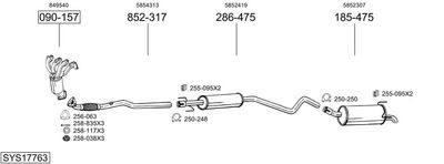 SISTEM DE ESAPAMENT BOSAL SYS17763