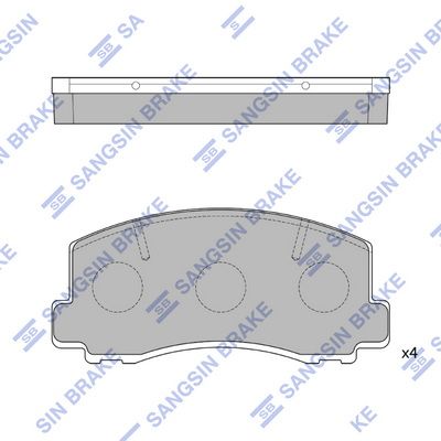 Комплект тормозных колодок, дисковый тормоз Hi-Q SP1211 для MITSUBISHI CORDIA