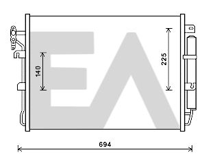 Конденсатор, кондиционер EACLIMA 30C05016 для LAND ROVER RANGE ROVER