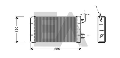 Теплообменник, отопление салона EACLIMA 45C25001 для FIAT 131