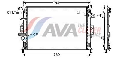 радиатор, охлаждане на двигателя AVA Clever Choice FDA2423