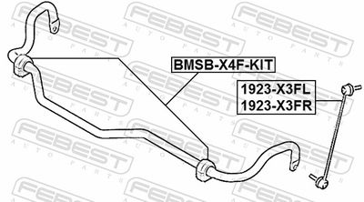 Link/Coupling Rod, stabiliser bar 1923-X3FR