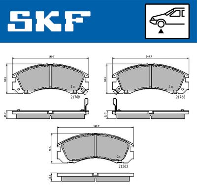 SET PLACUTE FRANA FRANA DISC SKF VKBP80230A 5