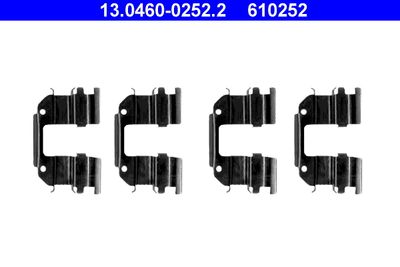 Комплектующие, колодки дискового тормоза ATE 13.0460-0252.2 для CHEVROLET MATIZ