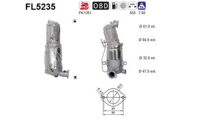 FILTRU FUNINGINE/PARTICULE SIST.DE ESAPAMENT
