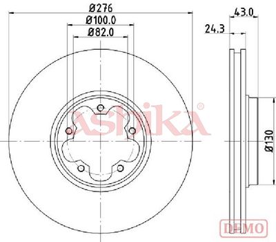 спирачен диск ASHIKA 60-00-0356C