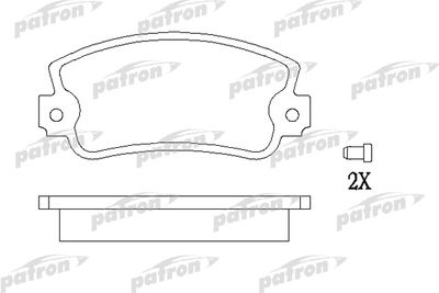 Комплект тормозных колодок, дисковый тормоз PATRON PBP346 для LANCIA Y10