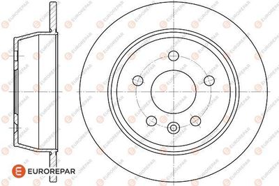 Тормозной диск EUROREPAR 1618881880 для MERCEDES-BENZ VITO