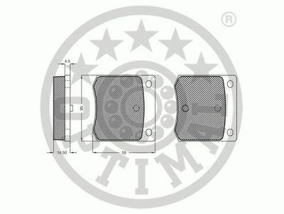 Комплект тормозных колодок, дисковый тормоз OPTIMAL 9236 для NISSAN SILVIA