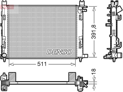 DENSO DRM37002 Радиатор охлаждения двигателя  для DACIA LODGY (Дача Лодг)