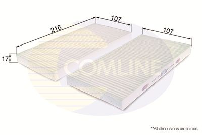 Filter, interior air COMLINE EKF261