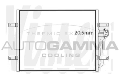 Конденсатор, кондиционер AUTOGAMMA 107697 для VW GOLF