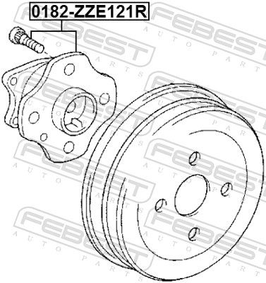 Ступица колеса 0182-ZZE121R