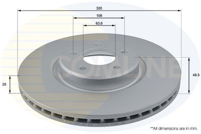 спирачен диск COMLINE ADC1242V