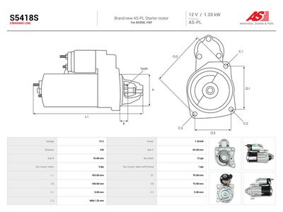 Starter AS-PL S5418S