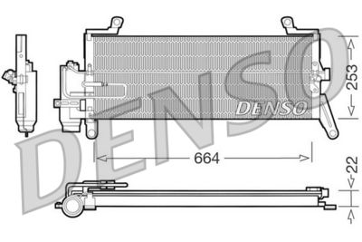 Конденсатор, кондиционер DENSO DCN13011 для LANCIA Y