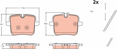 Brake Pad Set, disc brake GDB2519