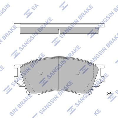 Комплект тормозных колодок, дисковый тормоз Hi-Q SP1931 для MAZDA XEDOS