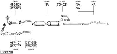 Изпускателна система BOSAL SYS02790