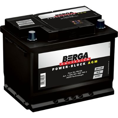 Стартерная аккумуляторная батарея BERGA 5609010687502 для LADA XRAY