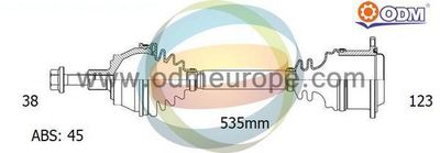Приводной вал Multiparts 18-215021 для AUDI ALLROAD