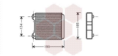 VAN WEZEL 03006183 Радиатор печки  для AUDI A8 (Ауди А8)