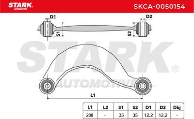 носач, окачване на колелата STARK SKCA-0050154