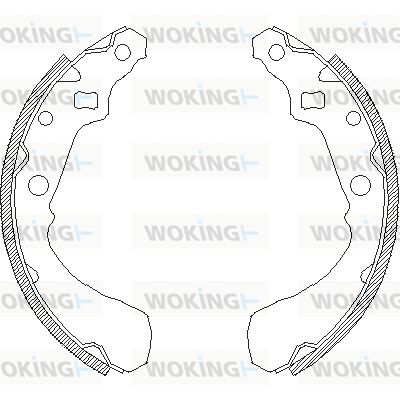Комплект тормозных колодок WOKING Z4381.01 для DAIHATSU HIJET