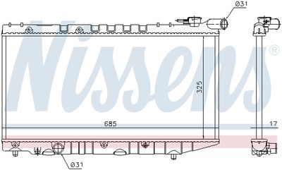 Radiator, engine cooling 64835