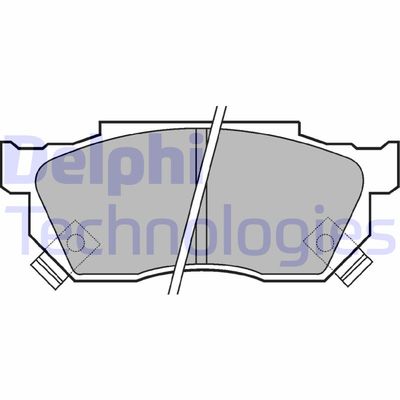 Комплект тормозных колодок, дисковый тормоз DELPHI LP445 для HONDA CRX