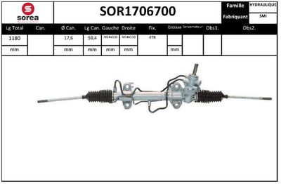 Рулевой механизм EAI SOR1706700 для RENAULT SAFRANE