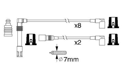 Комплект проводов зажигания BOSCH 0 986 356 319 для AUDI V8