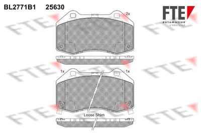 Комплект тормозных колодок, дисковый тормоз FTE BL2771B1 для MAZDA MX-5