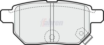 Fahren Brake Pad Set, disc brake FBP3665