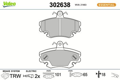 BREMSBELAGSATZ SCHEIBENBREMSE
