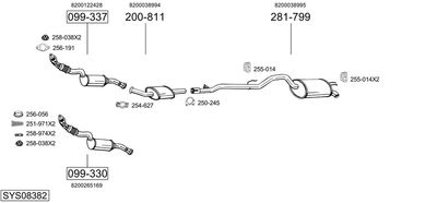 Układ wydechowy BOSAL SYS08382