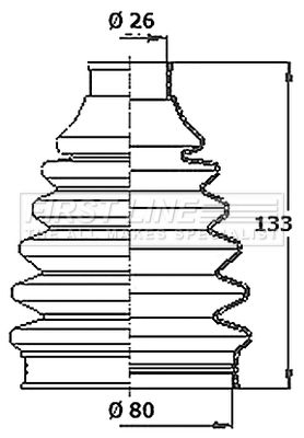 Bellow, drive shaft FIRST LINE FCB6367