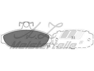 комплект спирачно феродо, дискови спирачки A.Z. Meisterteile AZMT-44-022-1831